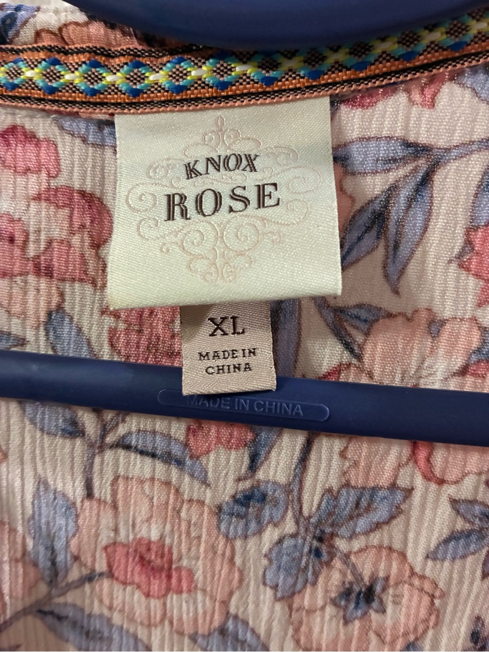 Knox Rose Women’s XL Floral Tiered V-Neck Dress - Picture 3 of 8